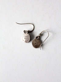 vintage sterling silver drop earrings