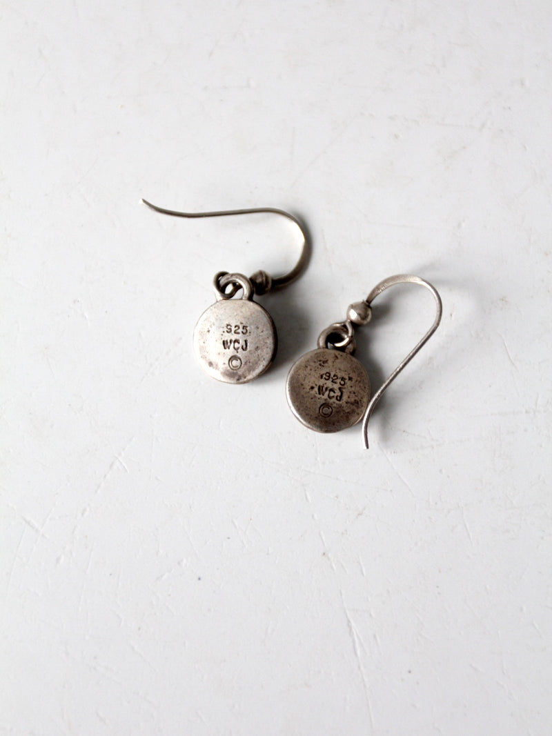 vintage sterling silver drop earrings