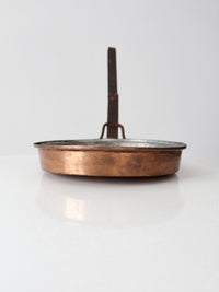 antique copper saute pan