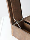 vintage wooden double lid box