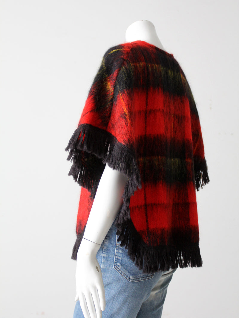 vintage mohair plaid sweater