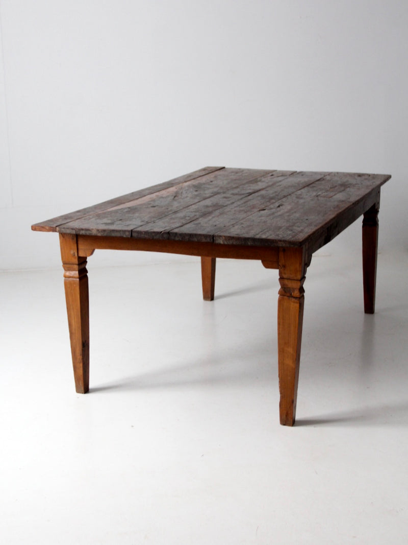 antique wooden dining table