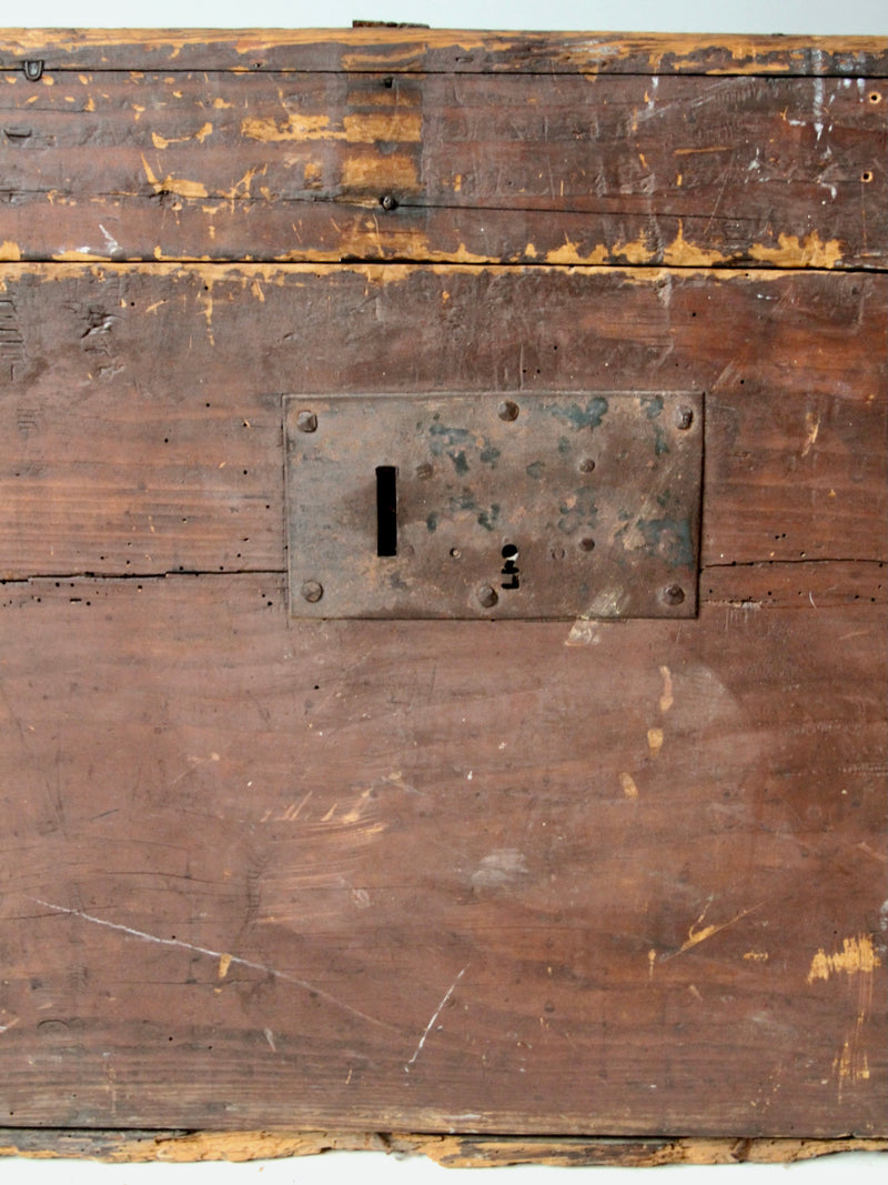 antique wooden trunk