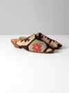 vintage kilim mules, size 8
