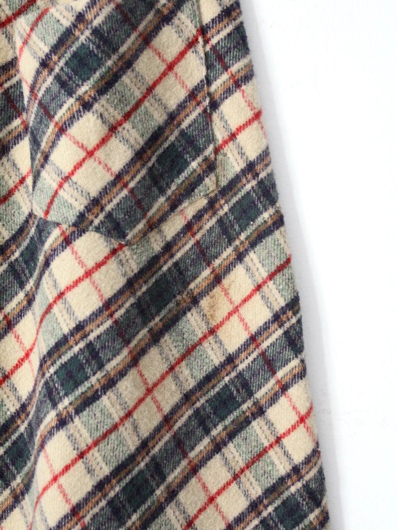 vintage plaid maxi skirt