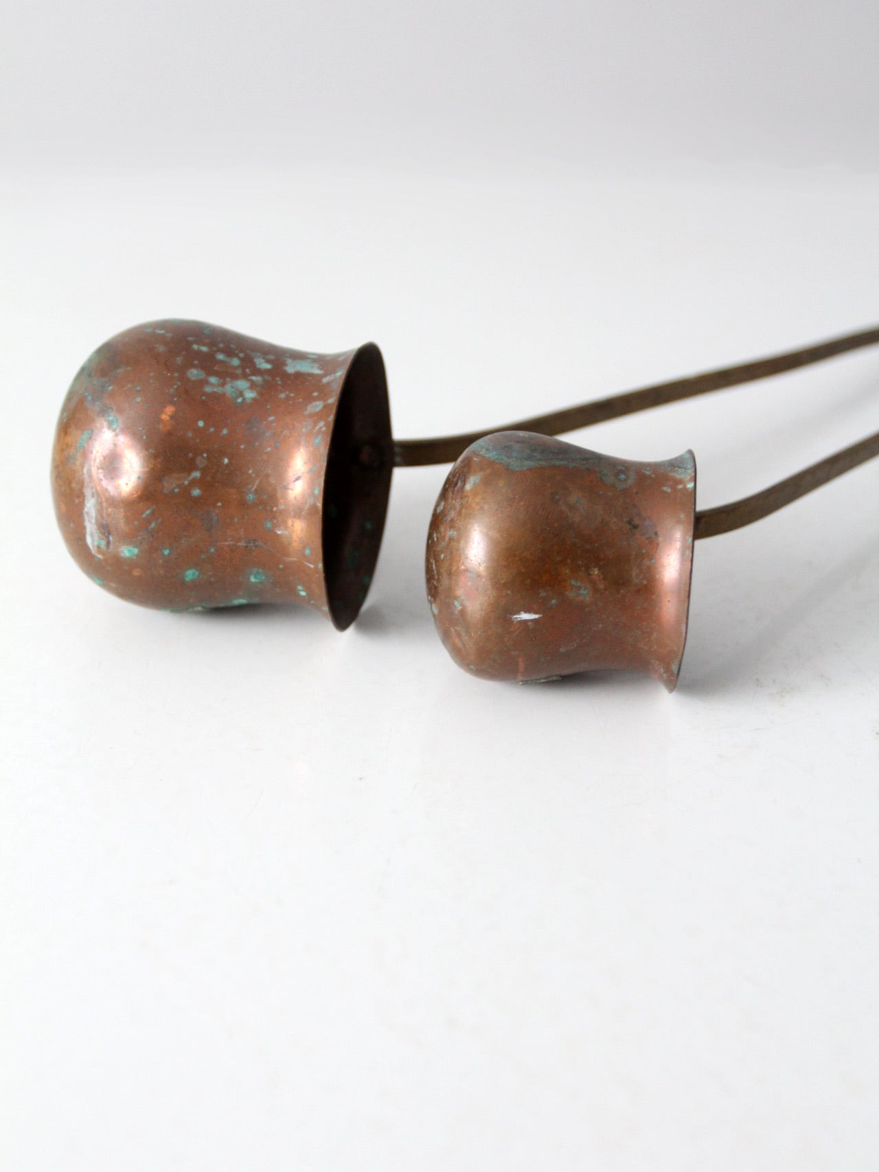 antique copper liquor ladles