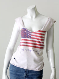 vintage American flag graphic sleeveless tee