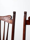 antique wooden dining chairs set/4