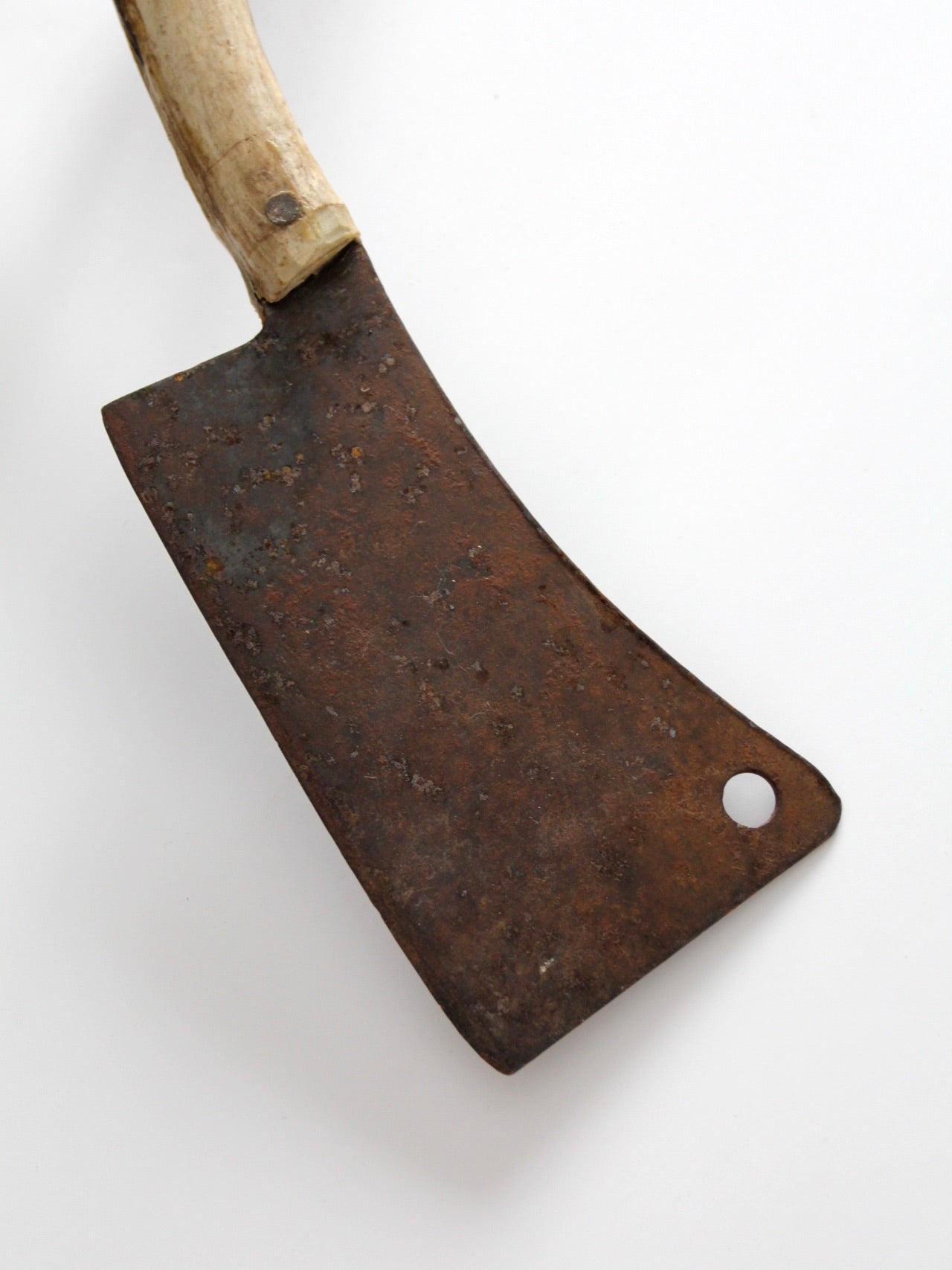 vintage cleaver with antler handle