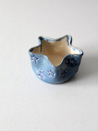 vintage studio pottery star bowl
