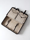 vintage 30s black leather suitcase