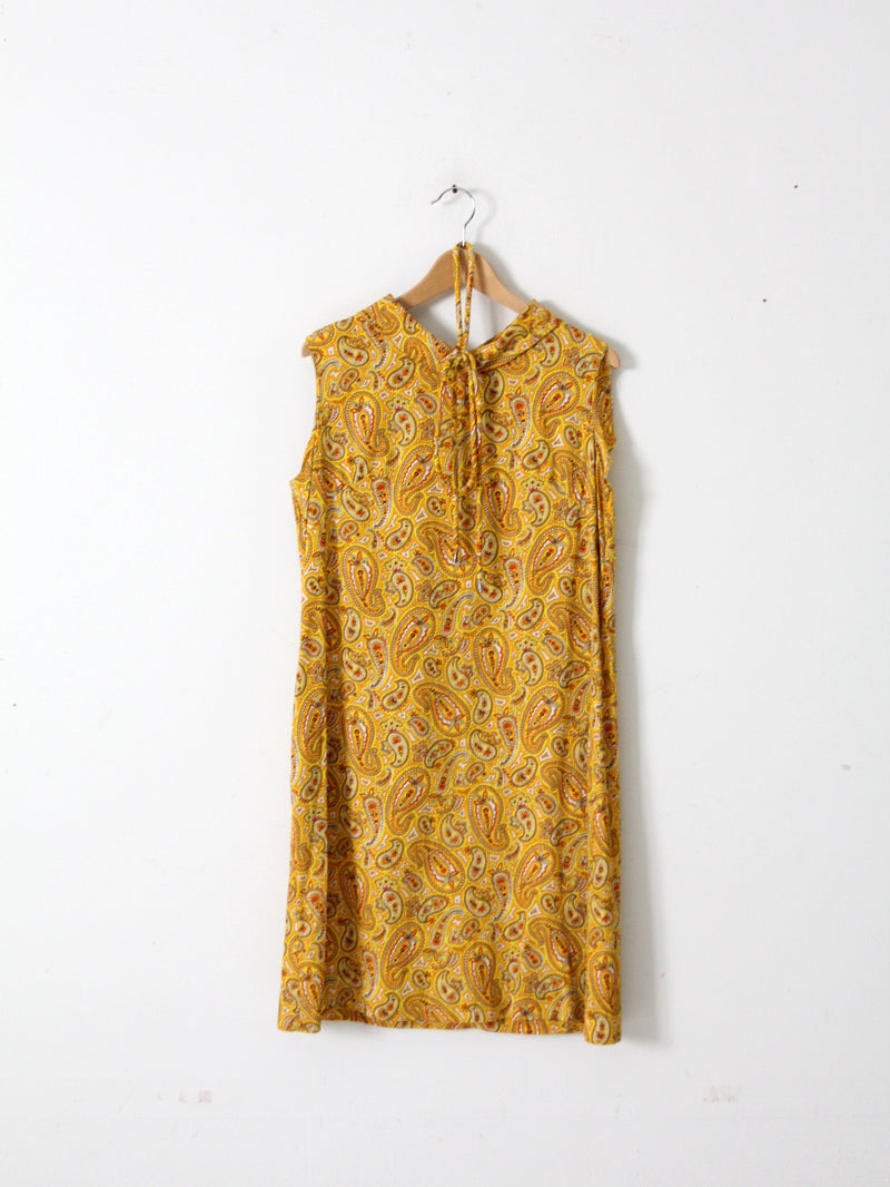 vintage 60s paisley print dress