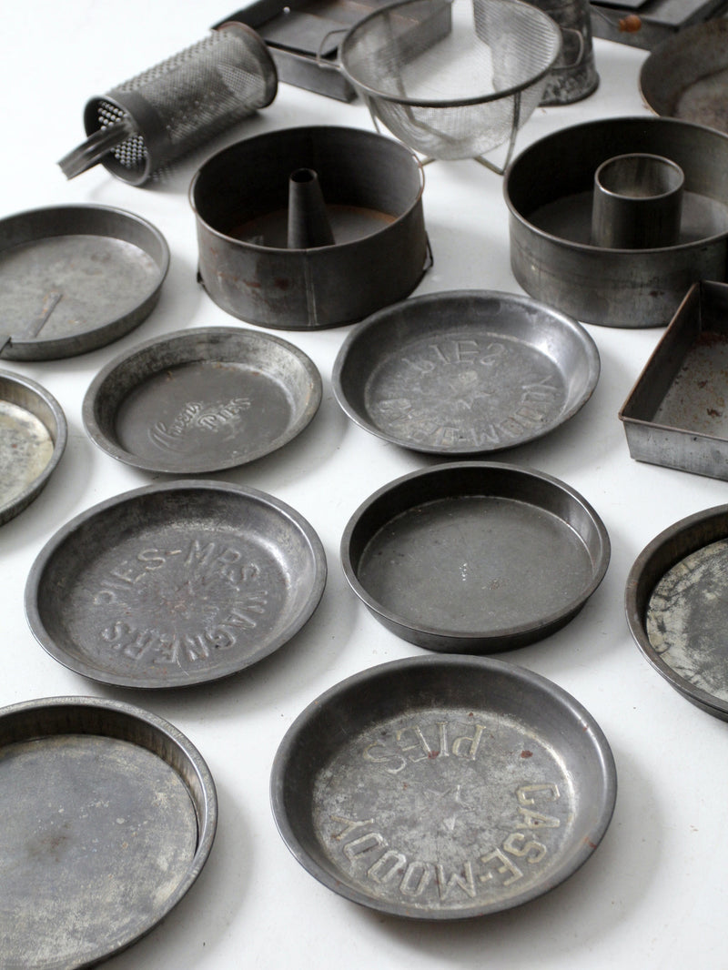 vintage kitchen baking pan collection