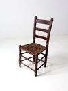 antique splint weave seat chair