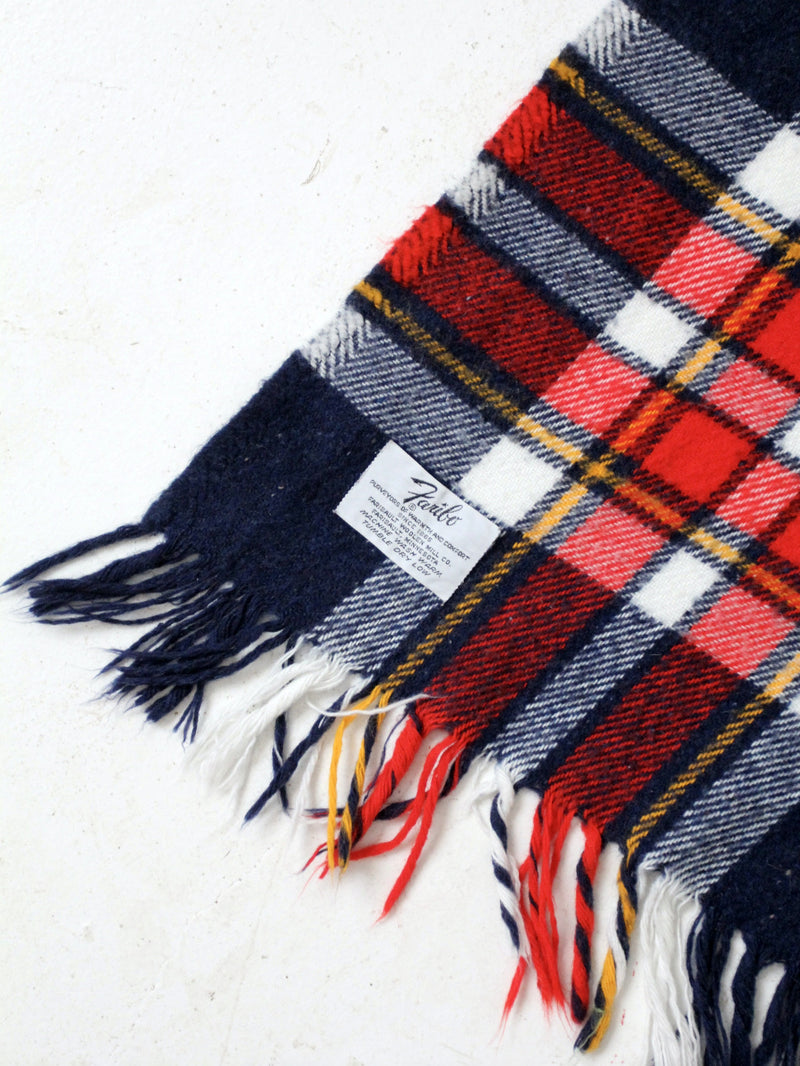 vintage plaid throw blanket