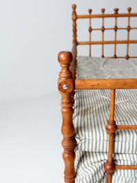 antique Victorian wooden frame bed