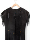 vintage suede leather fringe dress