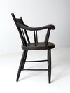 antique stencil back arm chair
