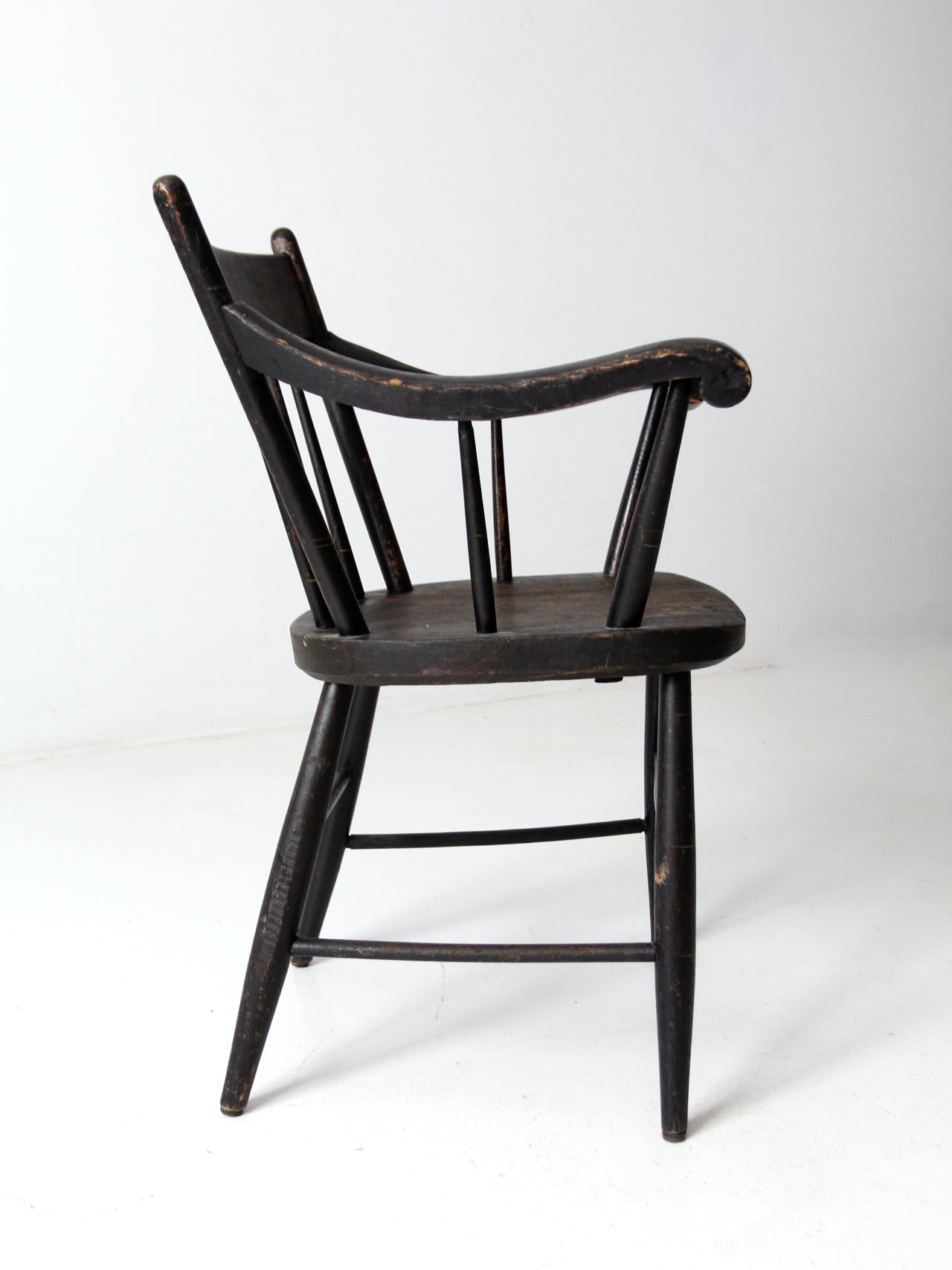 antique stencil back arm chair