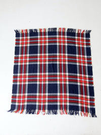 vintage plaid throw blanket