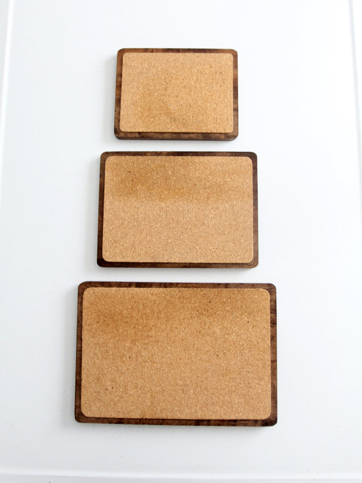 vintage cork boards set of 3