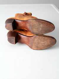 Edwardian leather side button boots