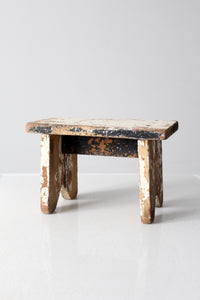 antique wooden milking stool