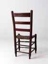 antique splint weave seat chair