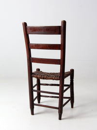 antique splint weave seat chair