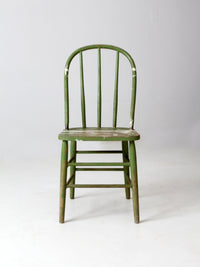 antique painted spindle back chair