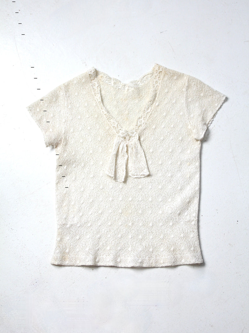 vintage white lace blouse