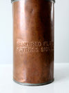 WWII era naval distress signals copper canister