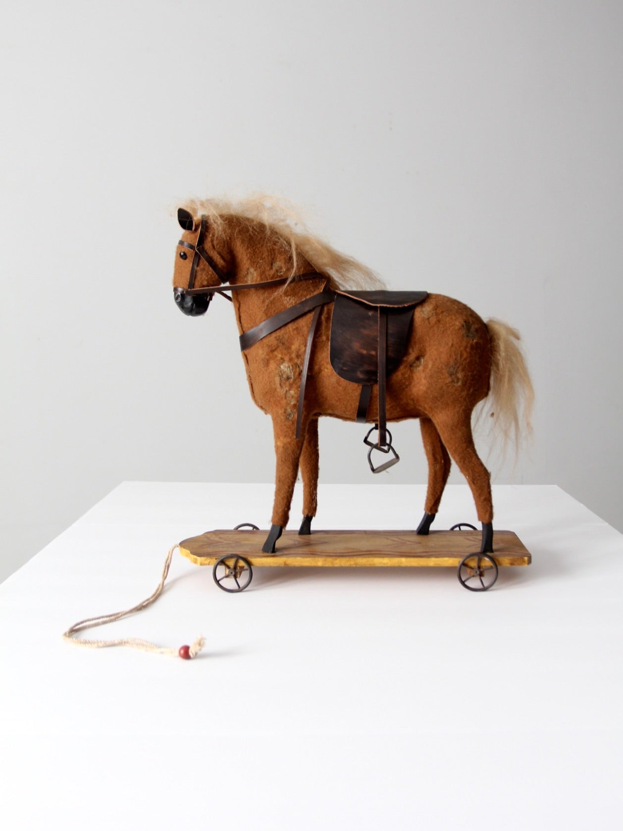 antique horse pull toy