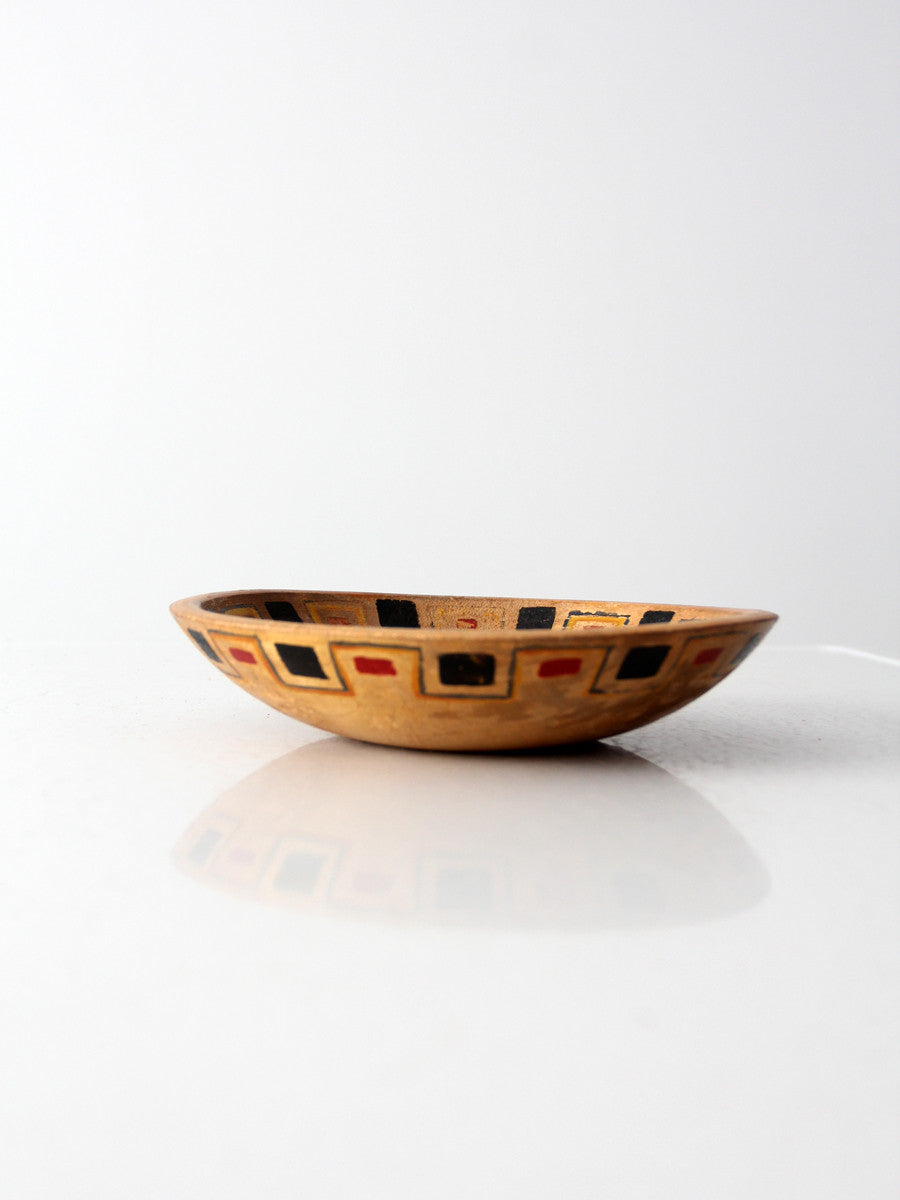 vintage 50s Mexicana wood bowl