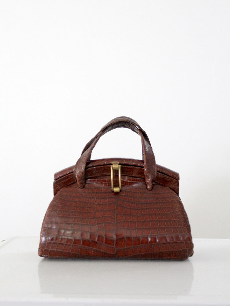 vintage 60s alligator purse