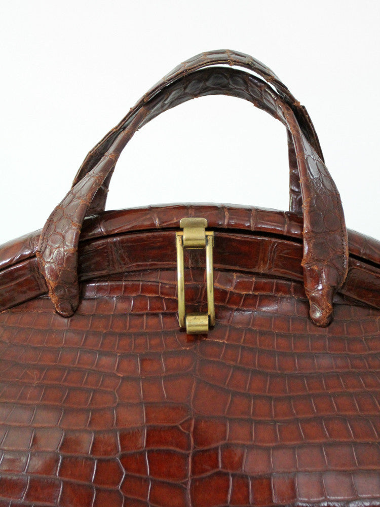 vintage 60s alligator purse