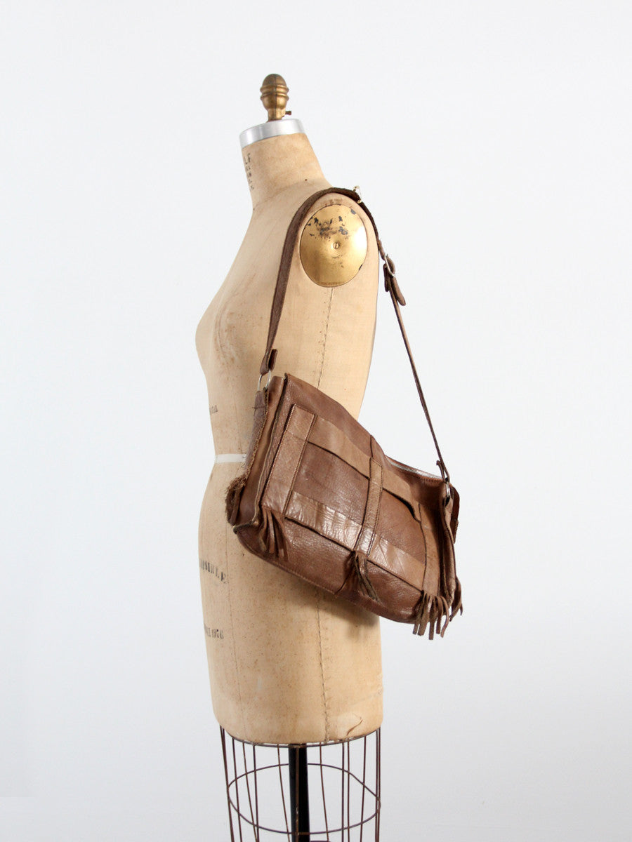 vintage 70s leather bag