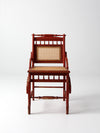antique caned wood chair