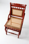 antique caned wood chair