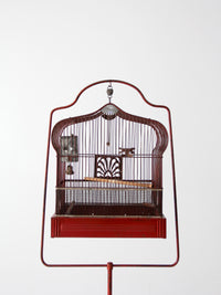 antique bird cage with stand