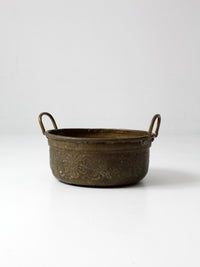 antique brass bowl with handles