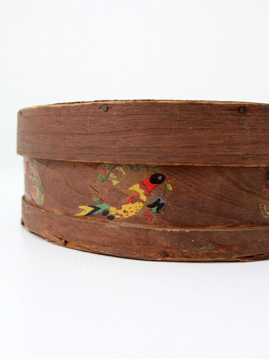 antique folk art cheese box