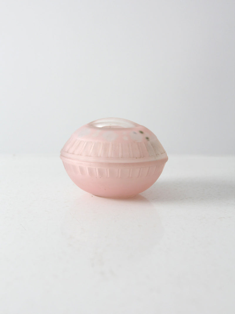 vintage satin glass candy dish