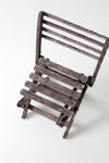 vintage children's slat wood chair