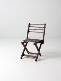 vintage slat wood children's chair