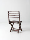 vintage rustic wood folding chair