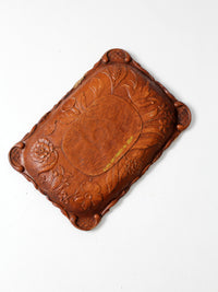vintage Syroco style floral tray