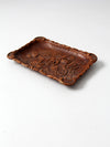 vintage Syroco style floral tray