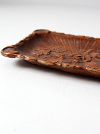 vintage Syroco style floral tray