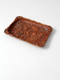 vintage Syroco style floral tray